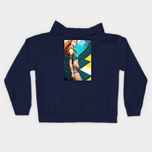 surf vibes, surfer girl, beach party, v5 Kids Hoodie